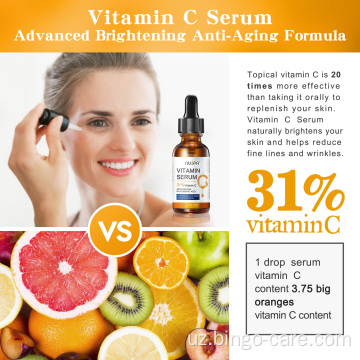 Vitamin C sarum Organik Oqartiruvchi Teri Tonusi Namlik